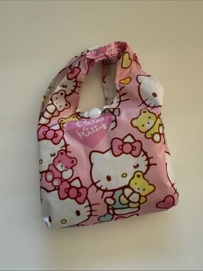 Hello Kitty Pink and Yellow Printed Tote Bag